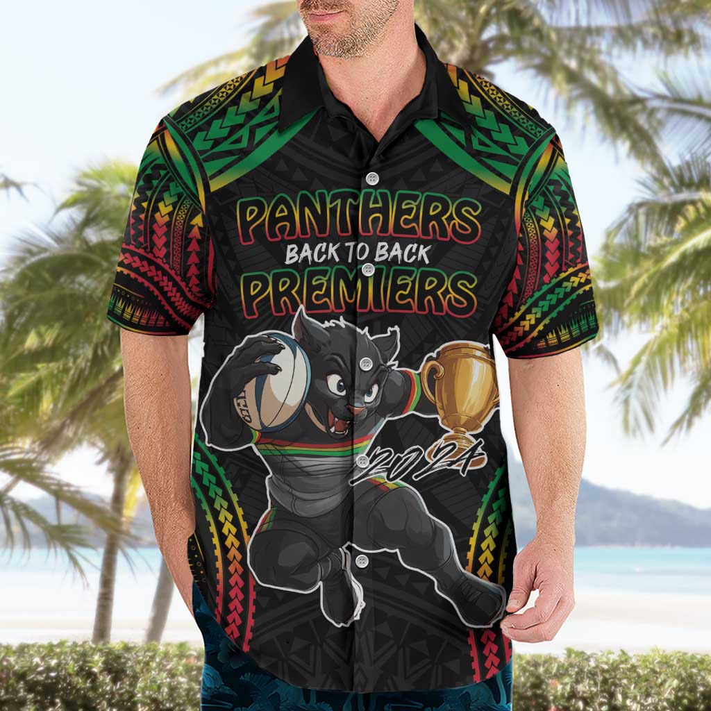 Custom Panthers Champion Grand Final 2024 Hawaiian Shirt With Polynesian Style