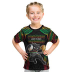 Custom Panthers Champion Grand Final 2024 Kid T Shirt With Polynesian Style