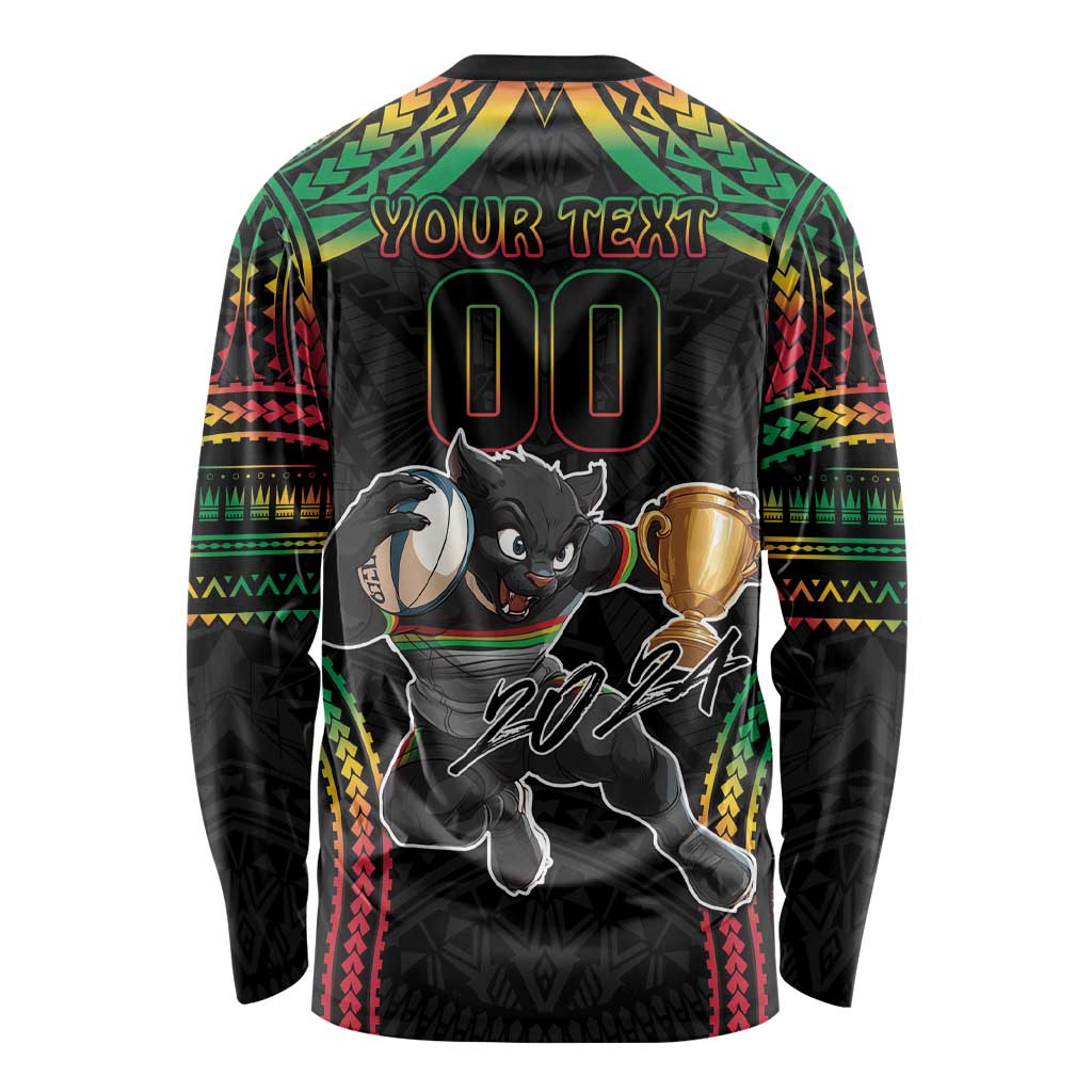 Custom Panthers Champion Grand Final 2024 Long Sleeve Shirt With Polynesian Style