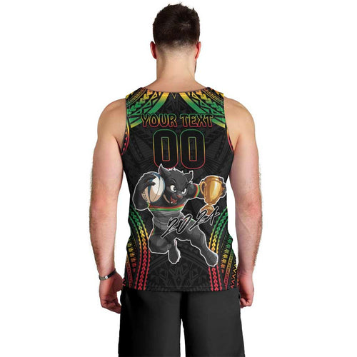 Custom Panthers Champion Grand Final 2024 Men Tank Top With Polynesian Style