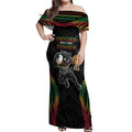 Custom Panthers Champion Grand Final 2024 Off Shoulder Maxi Dress With Polynesian Style