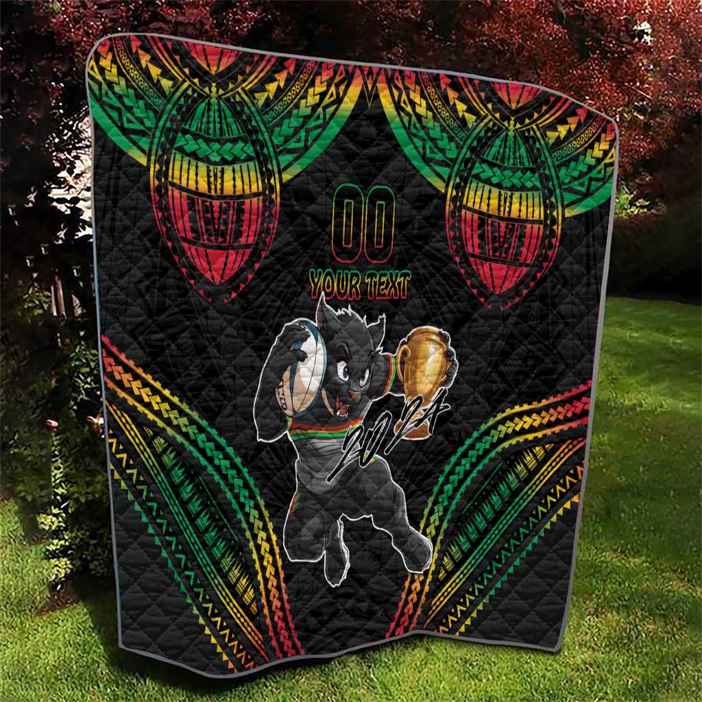 Custom Panthers Champion Grand Final 2024 Quilt With Polynesian Style