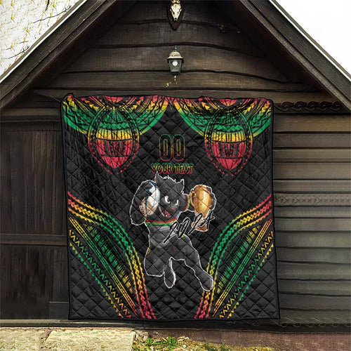 Custom Panthers Champion Grand Final 2024 Quilt With Polynesian Style