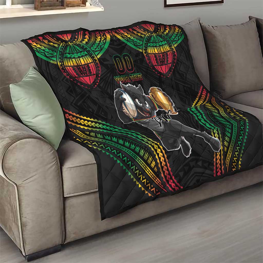 Custom Panthers Champion Grand Final 2024 Quilt With Polynesian Style