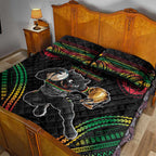 Custom Panthers Champion Grand Final 2024 Quilt Bed Set With Polynesian Style