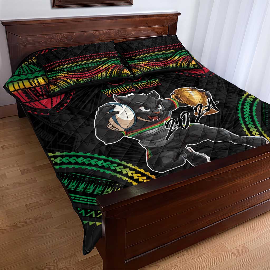 Custom Panthers Champion Grand Final 2024 Quilt Bed Set With Polynesian Style