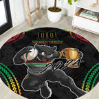 Custom Panthers Champion Grand Final 2024 Round Carpet With Polynesian Style