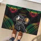 Custom Panthers Champion Grand Final 2024 Rubber Doormat With Polynesian Style