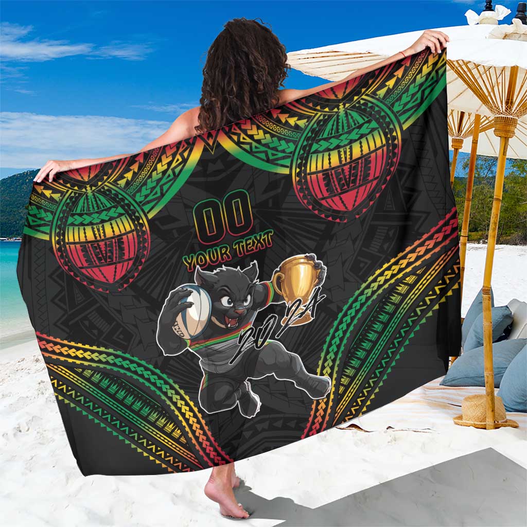 Custom Panthers Champion Grand Final 2024 Sarong With Polynesian Style