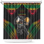 Custom Panthers Champion Grand Final 2024 Shower Curtain With Polynesian Style