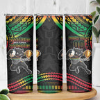 Custom Panthers Champion Grand Final 2024 Skinny Tumbler With Polynesian Style