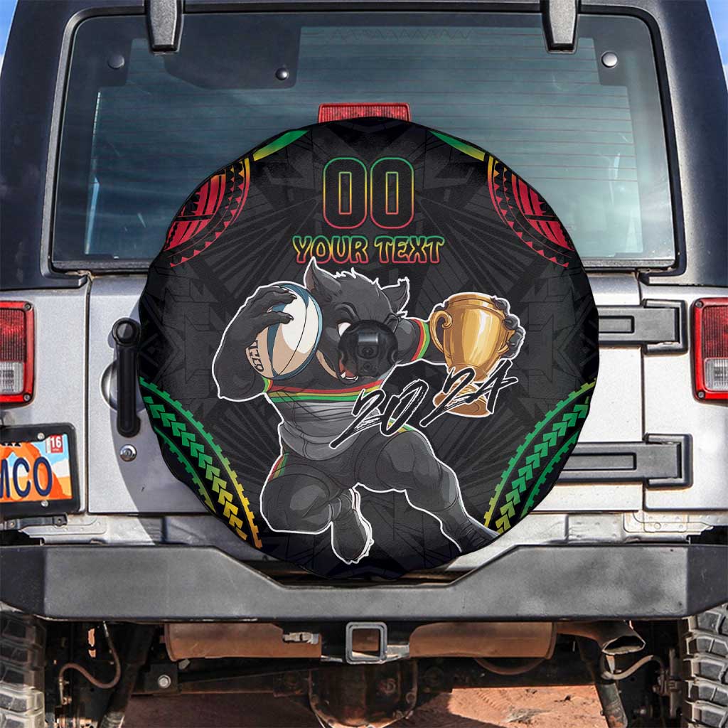 Custom Panthers Champion Grand Final 2024 Spare Tire Cover With Polynesian Style