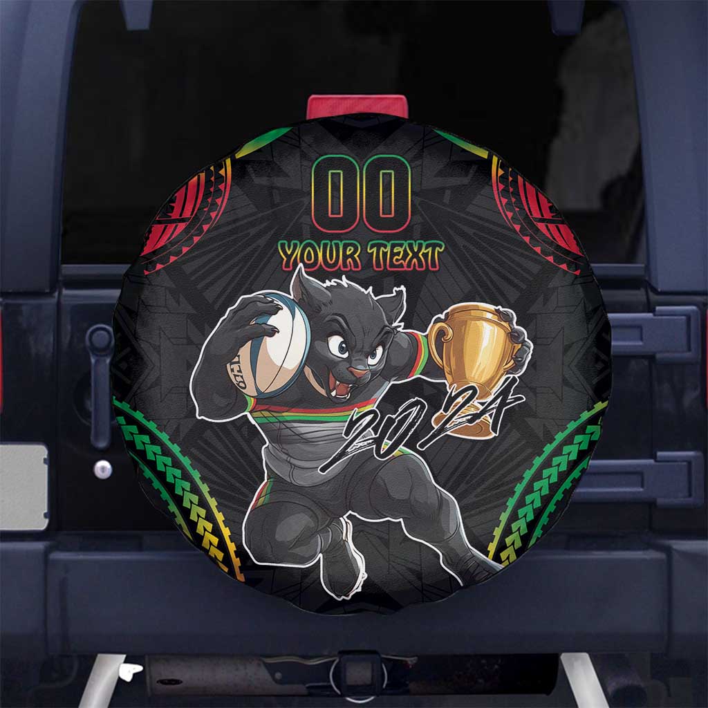Custom Panthers Champion Grand Final 2024 Spare Tire Cover With Polynesian Style