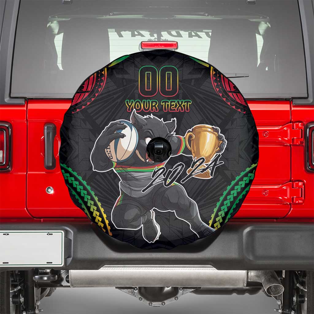 Custom Panthers Champion Grand Final 2024 Spare Tire Cover With Polynesian Style