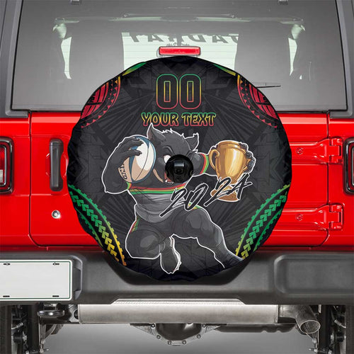 Custom Panthers Champion Grand Final 2024 Spare Tire Cover With Polynesian Style