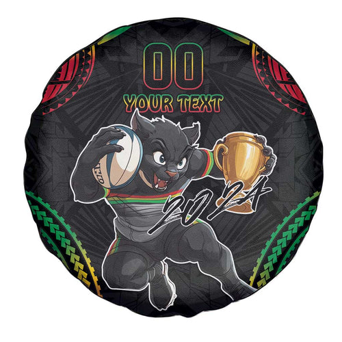 Custom Panthers Champion Grand Final 2024 Spare Tire Cover With Polynesian Style