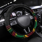 Panthers Champion Grand Final 2024 Steering Wheel Cover With Polynesian Style