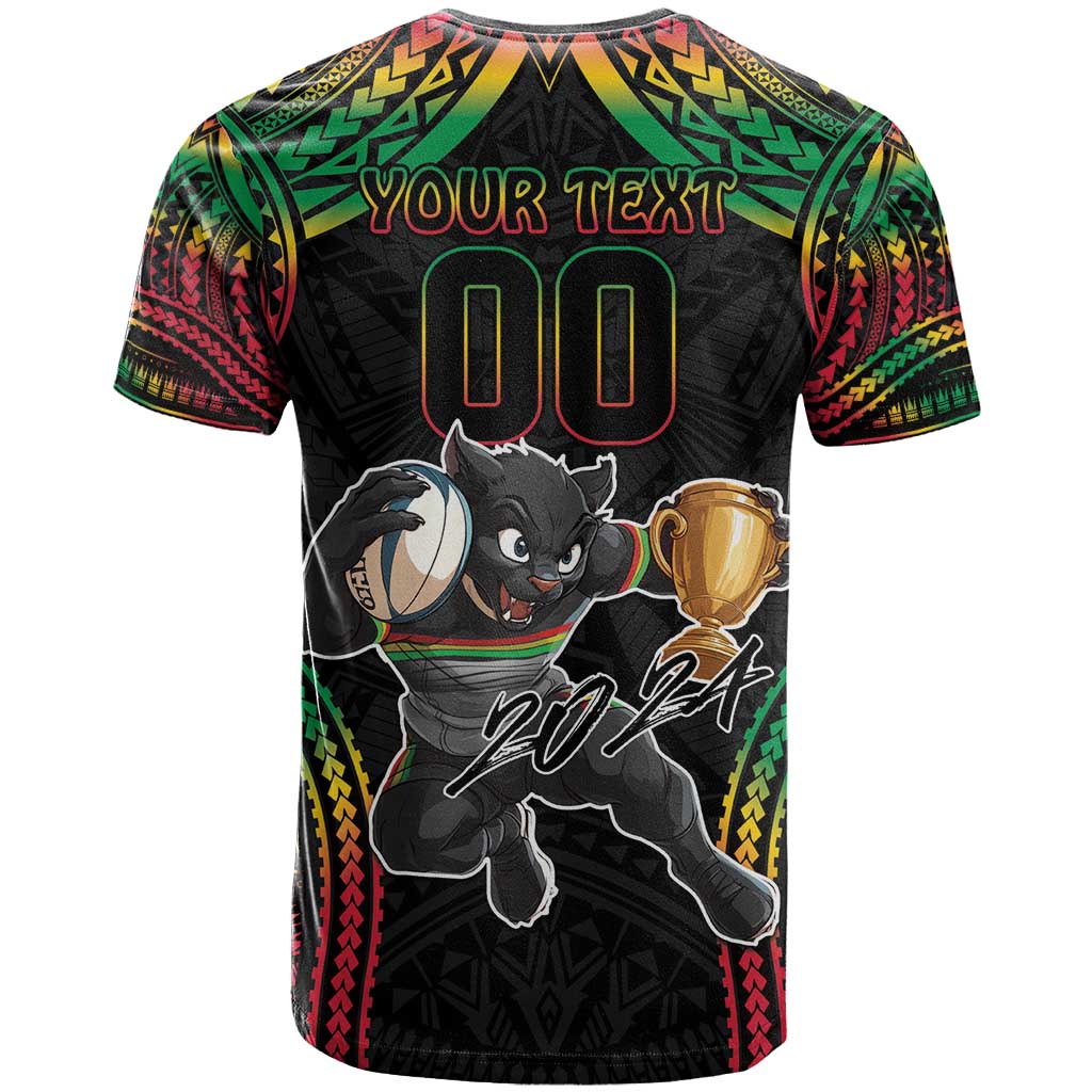 Custom Panthers Champion Grand Final 2024 T Shirt With Polynesian Style