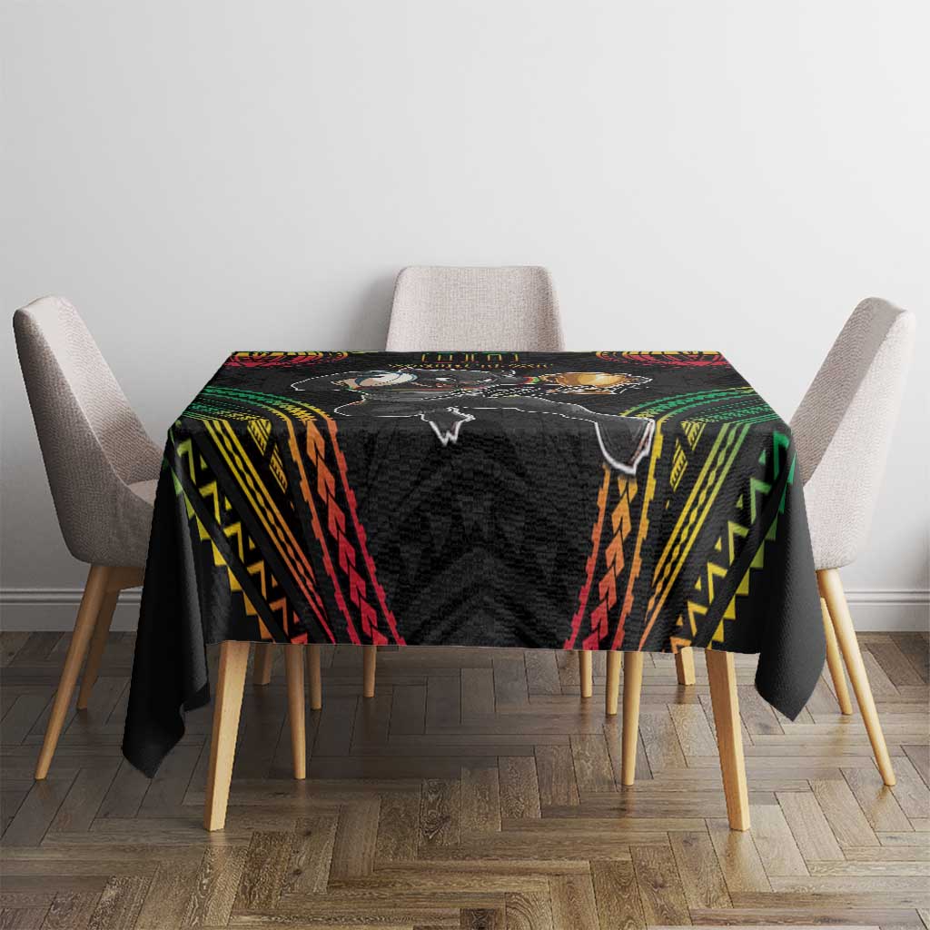 Custom Panthers Champion Grand Final 2024 Tablecloth With Polynesian Style