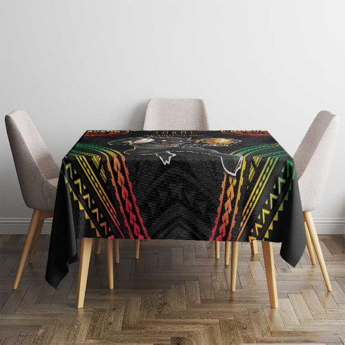 Custom Panthers Champion Grand Final 2024 Tablecloth With Polynesian Style