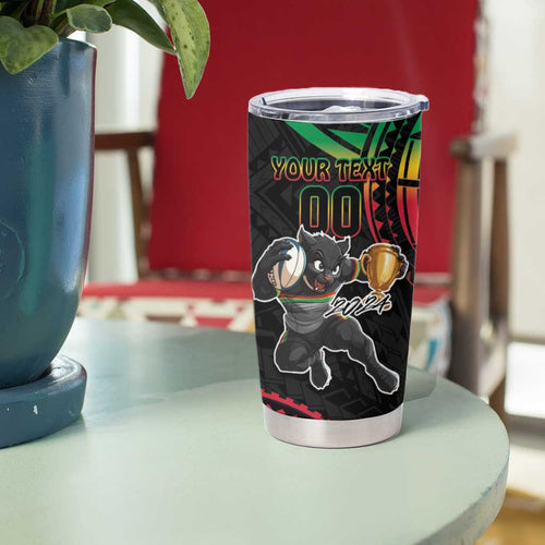 Custom Panthers Champion Grand Final 2024 Tumbler Cup With Polynesian Style