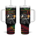 Custom Panthers Champion Grand Final 2024 Tumbler With Handle With Polynesian Style