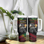 Custom Panthers Champion Grand Final 2024 Tumbler With Handle With Polynesian Style
