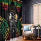 Custom Panthers Champion Grand Final 2024 Window Curtain With Polynesian Style