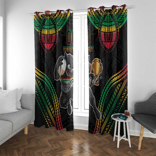 Custom Panthers Champion Grand Final 2024 Window Curtain With Polynesian Style