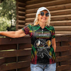 Custom Panthers Champion Grand Final 2024 Women Polo Shirt With Polynesian Style