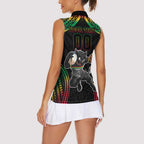 Custom Panthers Champion Grand Final 2024 Women Sleeveless Polo Shirt With Polynesian Style
