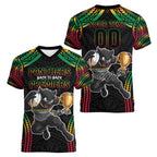 Custom Panthers Champion Grand Final 2024 Women V-Neck T-Shirt With Polynesian Style