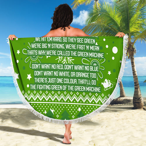 raiders-rugby-beach-blanket-the-mighty-green-machine-2023-christmas-vibe