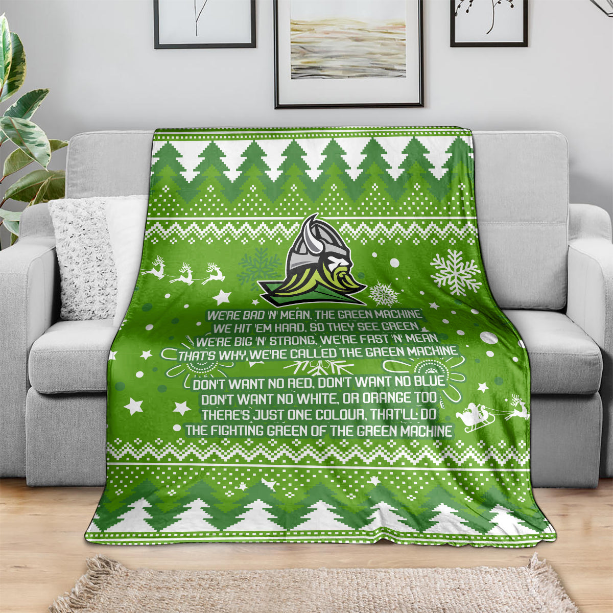 raiders-rugby-blanket-the-mighty-green-machine-2023-christmas-vibe