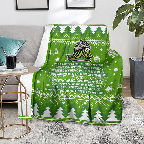 raiders-rugby-blanket-the-mighty-green-machine-2023-christmas-vibe
