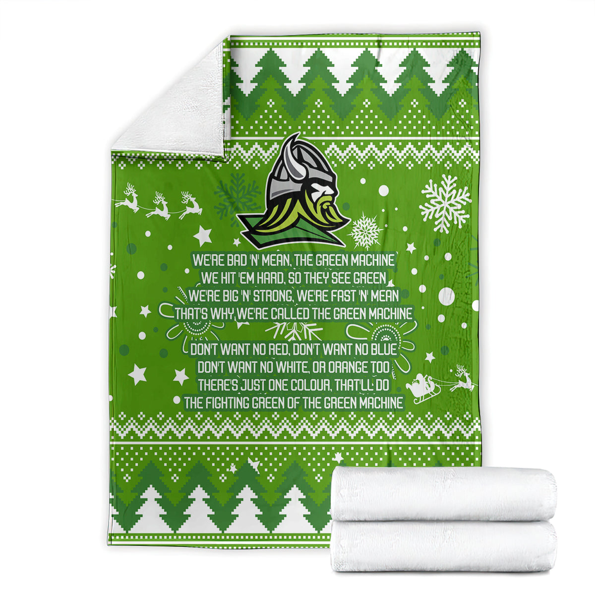 raiders-rugby-blanket-the-mighty-green-machine-2023-christmas-vibe