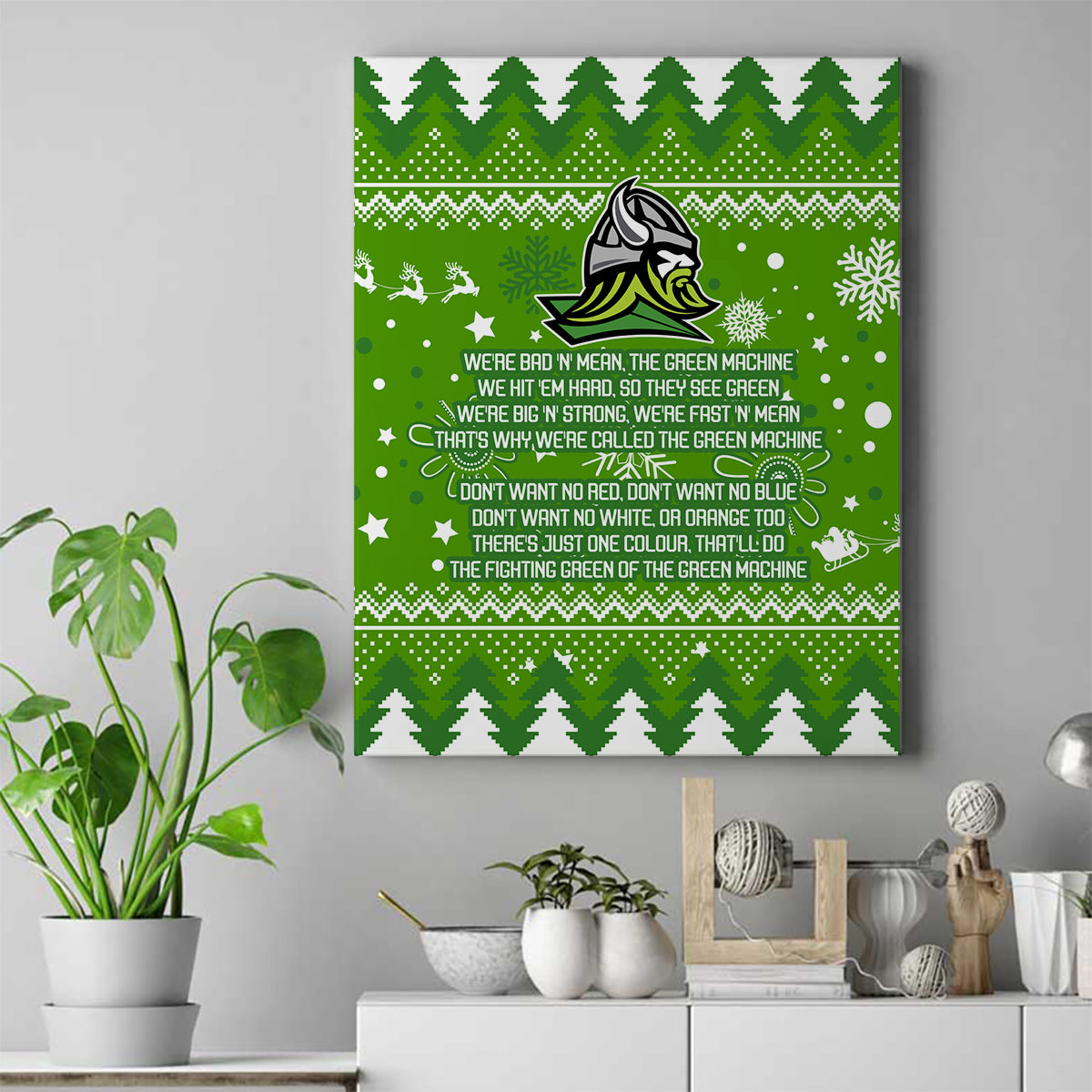 raiders-rugby-canvas-wall-art-the-mighty-green-machine-2023-christmas-vibe