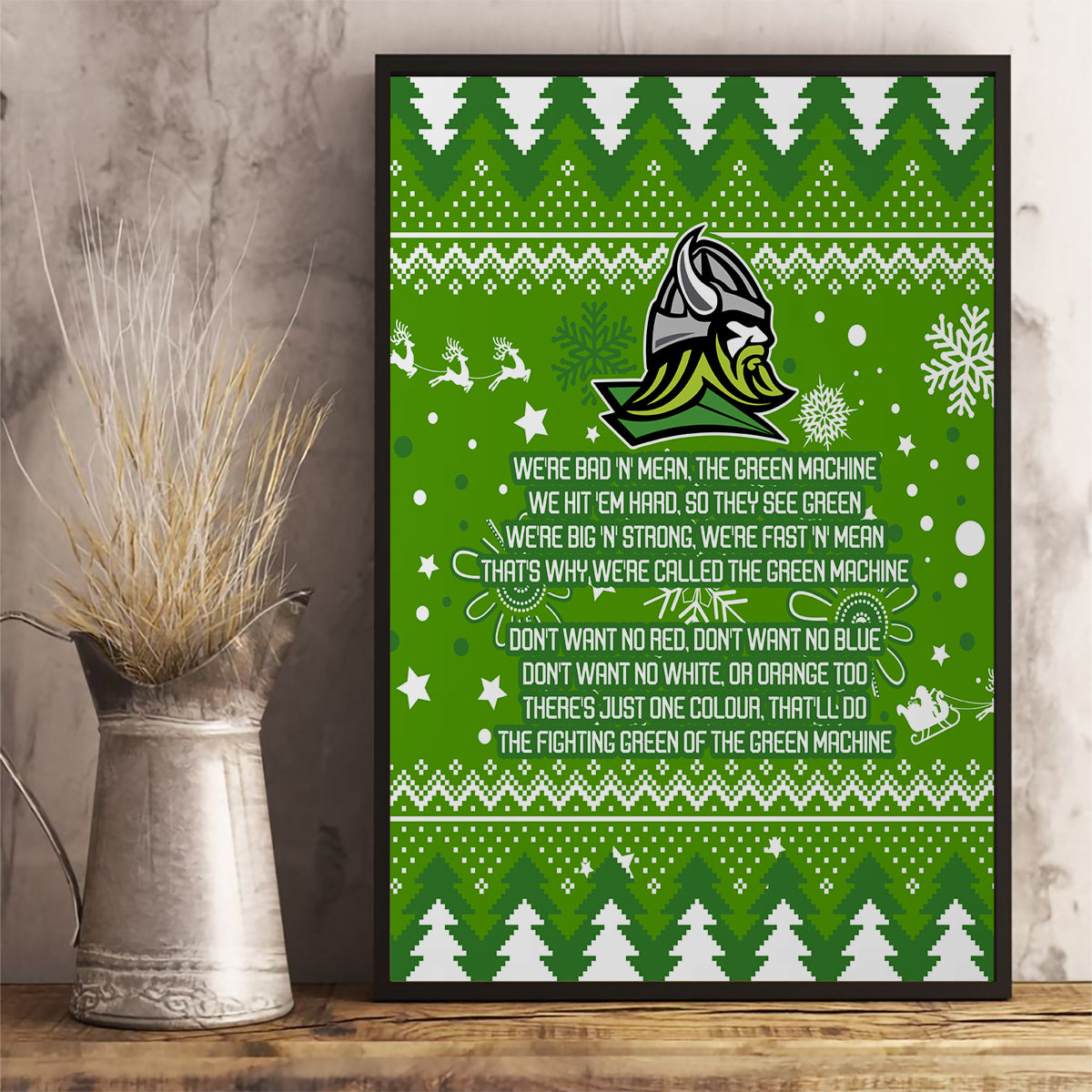 raiders-rugby-canvas-wall-art-the-mighty-green-machine-2023-christmas-vibe