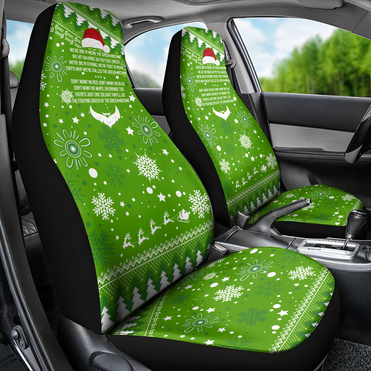 raiders-rugby-car-seat-cover-the-mighty-green-machine-2023-christmas-vibe