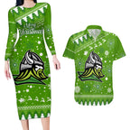 raiders-rugby-couples-matching-long-sleeve-bodycon-dress-and-hawaiian-shirt-the-mighty-green-machine-2023-christmas-vibe