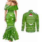 raiders-rugby-couples-matching-mermaid-dress-and-long-sleeve-button-shirt-the-mighty-green-machine-2023-christmas-vibe