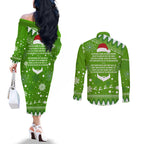 raiders-rugby-couples-matching-off-the-shoulder-long-sleeve-dress-and-long-sleeve-button-shirt-the-mighty-green-machine-2023-christmas-vibe