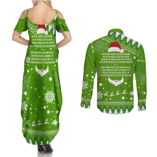 raiders-rugby-couples-matching-summer-maxi-dress-and-long-sleeve-button-shirt-the-mighty-green-machine-2023-christmas-vibe
