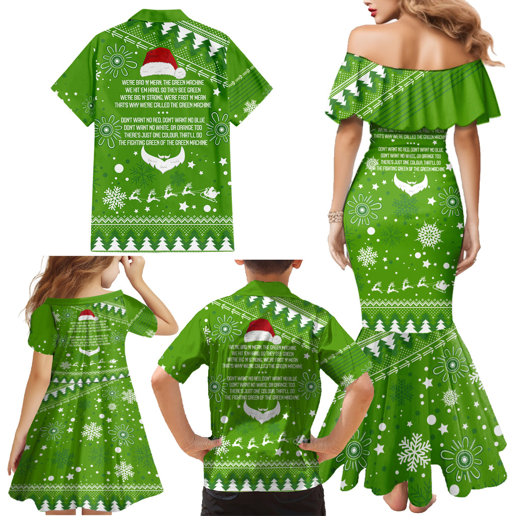 raiders-rugby-family-matching-mermaid-dress-and-hawaiian-shirt-the-mighty-green-machine-2023-christmas-vibe