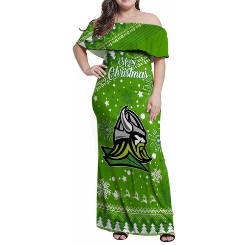 raiders-rugby-family-matching-off-shoulder-maxi-dress-and-hawaiian-shirt-the-mighty-green-machine-2023-christmas-vibe