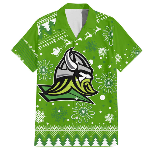 raiders-rugby-family-matching-off-shoulder-short-dress-and-hawaiian-shirt-the-mighty-green-machine-2023-christmas-vibe