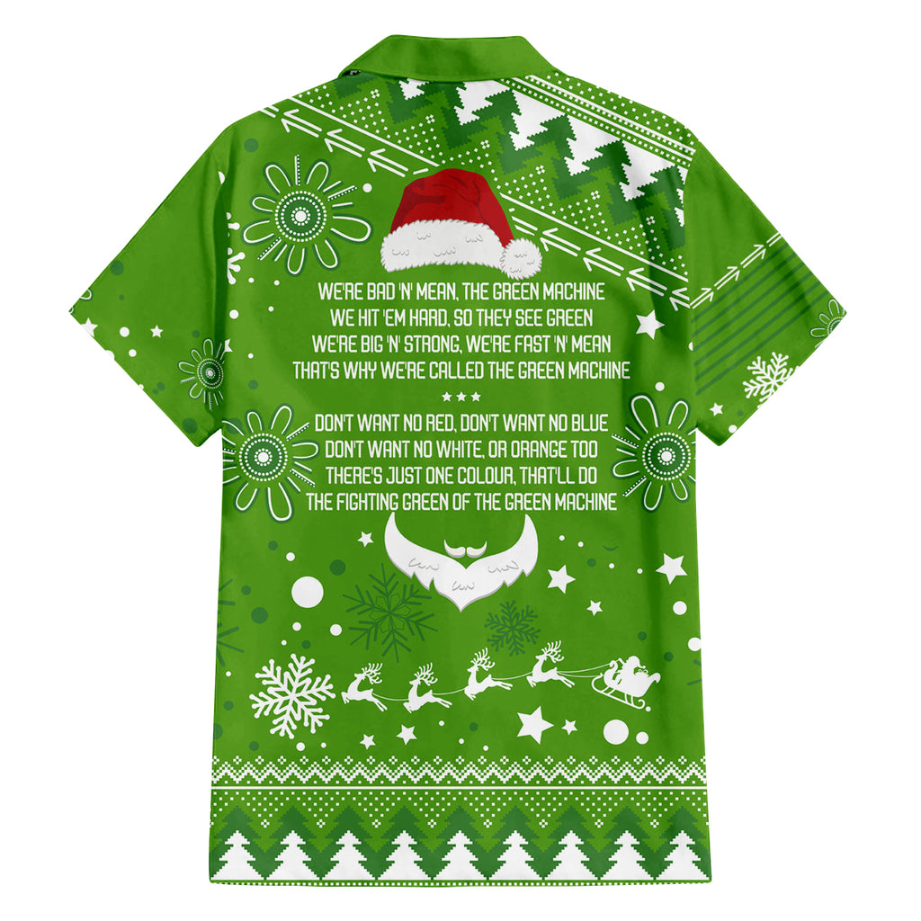 raiders-rugby-family-matching-off-shoulder-short-dress-and-hawaiian-shirt-the-mighty-green-machine-2023-christmas-vibe