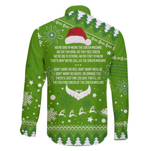 raiders-rugby-family-matching-off-shoulder-short-dress-and-hawaiian-shirt-the-mighty-green-machine-2023-christmas-vibe