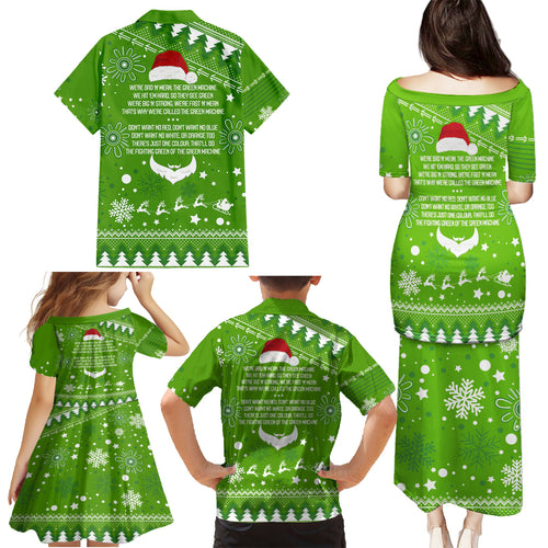 raiders-rugby-family-matching-puletasi-dress-and-hawaiian-shirt-the-mighty-green-machine-2023-christmas-vibe