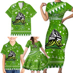 raiders-rugby-family-matching-short-sleeve-bodycon-dress-and-hawaiian-shirt-the-mighty-green-machine-2023-christmas-vibe